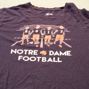 Notre Dame Football 2017 Men's 2 XL Navy Cotton Short Sleeve T-Shirt Sports